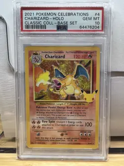 2021 Pokemon Celebrations Charizard - Holo Classic Coll- Base Set #4 PSA 10 - Image 4
