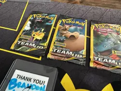 Pokemon Sun & Moon Team Up 3 Card Mini Booster Packs Complete Art Set (4 Packs) - Image 3