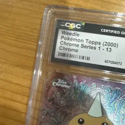 Pokemon 2000 Topps Chrome Pokemon Series 1 #13 Weedle- NM/MINT - CGC 8.5 Chrome - Image 3