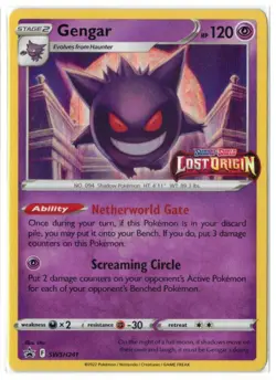 Pokemon TCG Pokemon Gengar Promo Holo Lost Origin Stamp - Image 1