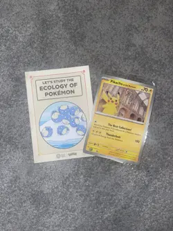 Pokemon TCG Pikachu At The Museum Jumbo Pokemon Card plus Ecology of Pokemon - Image 1