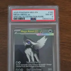 Pokemon TCG Mega Absol ex 180/132 Special Illustration Rare Me01 2025 PSA 8 Holo - Image 1