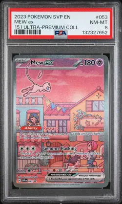 Mew EX 053/165 151 Ultra-premium Collection Pokemon PSA 8 *652 - Image 1