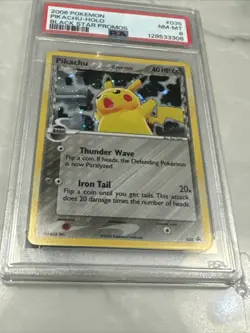 2006 Pokemon Delta Species Pikachu-Holo #35 Black Star Promo PSA 8 - Image 1