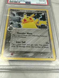 2006 Pokemon Delta Species Pikachu-Holo #35 Black Star Promo PSA 8 - Image 2