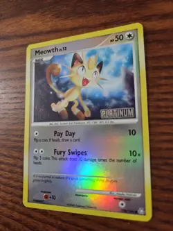 Meowth 106/146 - Platinum Stamped Burger King Promo - Pokemon TCG Reverse Holo - Image 2
