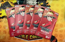 One Piece OP-13 Carrying on His Will Sleeved Booster Packs (Lot of 5 sealed) - Image 1