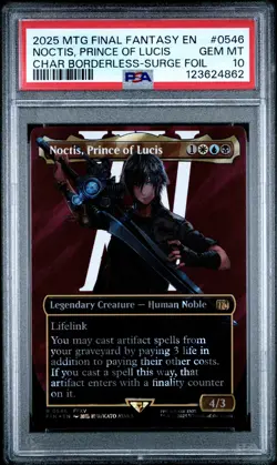 4862 Noctis Prince of Lucis 2025 MTG Final Fantasy #0546 Surge Foil PSA 10 - Image 1