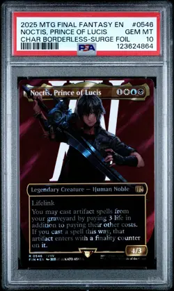 4864 Noctis Prince of Lucis 2025 MTG Final Fantasy #0546 Surge Foil PSA 10 - Image 1