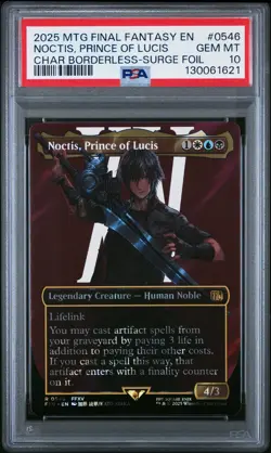 2025 MTG FINAL FANTASY SURGE FOIL #0546 NOCTIS, PRINCE OF LUCIS PSA 10 - Image 1