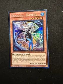Yu-Gi-Oh! Dracotail Faimena JUSH-EN002 Collector's Rare 1st ED NM/M PACK FRESH - Image 1