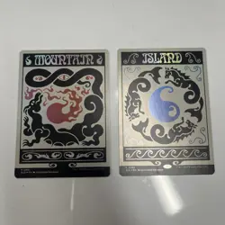 MTG Secret Lair Drop Island Foil #889 & Mountain Foil #0891 - Image 1