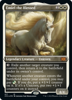 Emiel the Blessed (ETCHED) FOIL Double Masters 2022 PLD Etched CARD ABUGames - Image 1