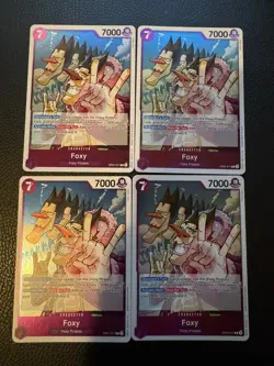 Foxy OP07-071 R 500 Years in the Future One Piece Card TCG English Playset x4 - Image 1