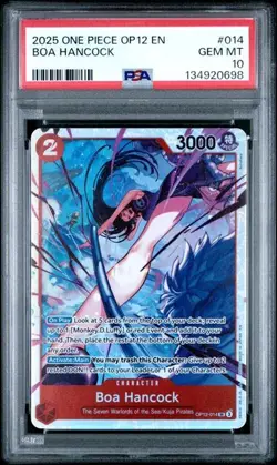 2025 One Piece OP12 EN Boa Hancock PSA 10 GEM Extended Art Super Rare #014 - Image 1