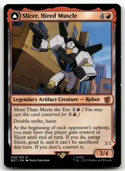 Slicer, Hired Muscle #6 (NM) Transformers BOT Magic MTG - Image 1