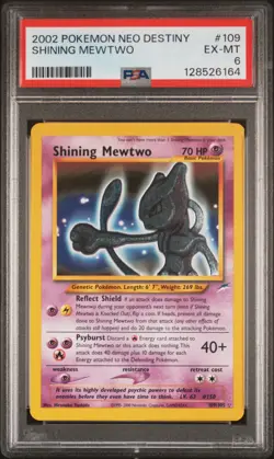 2002 POKEMON NEO DESTINY #109 SHINING MEWTWO PSA 6 - Image 1