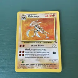 Kabutops 9/62 Pokemon Card TCG Fossil Set Unlimited Holo Rare - Image 2