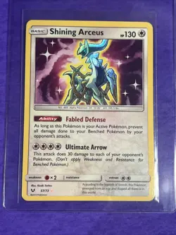 Pokemon TCG SHINING ARCEUS 57/73 Shining Legends Holo NM/M English US - Image 5