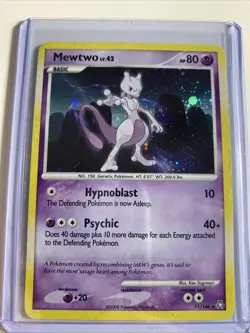 Pokemon Mewtwo TCG LV. 42 Holo Rare Card 11/146 Legends Awakened 2008 - Image 1