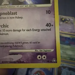 Pokemon Mewtwo TCG Reverse Holo Rare Card 11/146 Legends Awakened LP-NM - Image 2
