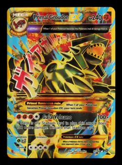 Pokemon Card Primal Groudon EX 97/98 Full Art Gold FA Ancient Origins LP 2015 - Image 1