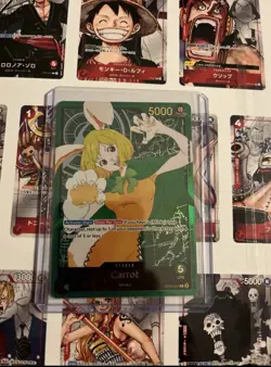 EB02 Leader Gold Carrot One Piece English OP08-021 Low Hit Rate Rare Card TCG - Image 2