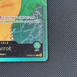 EB02 Leader Gold Carrot One Piece English OP08-021 Low Hit Rate Rare Card TCG - Image 3