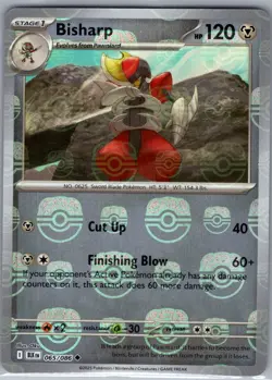 Bisharp (Master Ball) 065/086 SV: Black Bolt - Pokemon Card - NM - Image 1