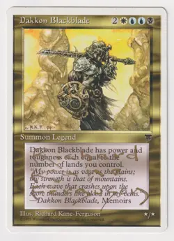 Gold Signed Dakkon Blackblade HP Chronicles Artist Richard Kane Ferguson MTG EDH - Image 1