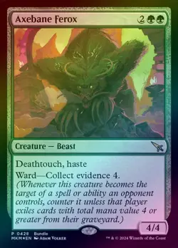 Axebane Ferox - Bundle Promo (Foil) Murders at Karlov Manor - MTG - NM - Image 1