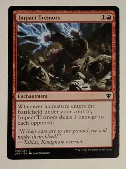 Impact Tremors Regular 140/264 Common Magic The Gathering Card MTG TCG 2015 DTK - Image 1