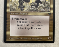 1x Sol’kanar The Swamp King Legends Mtg Magic the Gathering LP - Image 3