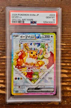 PSA 10 Eevee ex SAR 224/187 sv8a Terastal Festival Japanese 2024 Pokemon Card - Image 1