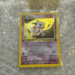 Pokemon TCG Jungle Mr. Mime 6/64 Holo 1st Edition - Image 1