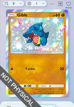 Pokemon TCG POCKET - Gible Shiny 1⭐, Secluded Springs, English - Image 1