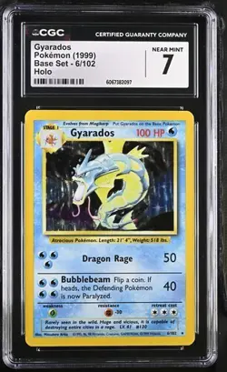 Gyarados 6/102 Holo - Pokemon Base Set CGC 7 NEAR MINT - Image 1