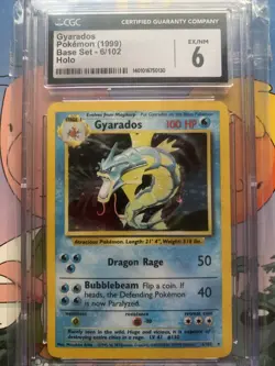1999 Pokemon Base Set Gyarados - Holo CGC 6 - Image 1