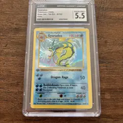 1999 Pokemon Set 1st Edition Gyarados Holo #6/102 CGC 5.5 - Image 1