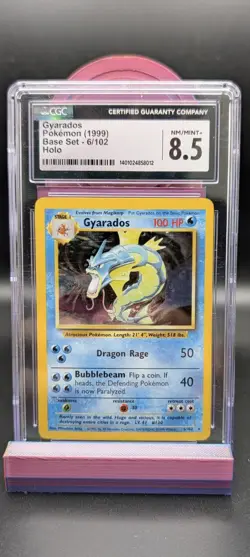GYARADOS - CGC 8.5 NEAR MINT- POKEMON BASE SET - UNLIMITED, HOLO 6/102 - Image 1
