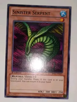 1 x Sinister Serpent - BP02-EN015 - Common - 1st Edition - English - Image 3