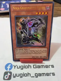Yu-Gi-Oh Ninha Grandmaster Hanzo ORCS 1st Edition Ultra Rare Light Played - Image 1