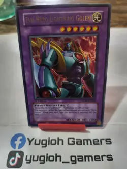 Yu-Gi-Oh Evil Hero Lightning Golem GLAS 1st Edition Ultra Rare Light Played - Image 1