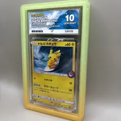 Pokemon Surfing Pikachu 392/SM-P Playing in the Sea Promo Japanese ACE 10 🔥 - Image 3