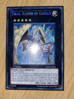 YuGiOh TIRAS, KEEPER OF GENESIS GENF-EN044 Secret Rare 1st Edition Near Mint - Image 3