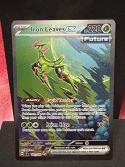 Pokemon TCG Iron Leaves EX Scarlet & Violet Temporal Forces 203/162 NM Condition - Image 1