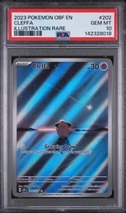 Cleffa Scarlet & Violet Obsidian Flames Pokemon TCG Card 202/197 PSA 10 - Image 1