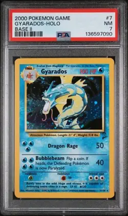 2000 Pokemon Game Base II 7 Gyarados-Holo PSA 7 Near Mint WOTC - Image 1