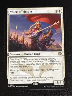 MTG Tarkir: Dragonstorm Voice of Victory 0033 NM Rare - Image 1