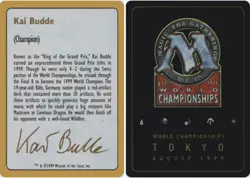 Biography - Kai Budde - 1999 ~ Moderately Played World Championship J MTG Magic - Image 1